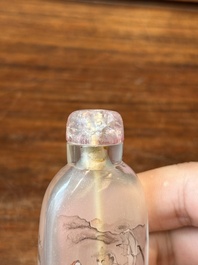 Tabati&egrave;re en verre peint &agrave; int&eacute;rieur, sign&eacute;e Ma Shaoxuan 馬少宣, Chine, 19/20&egrave;me