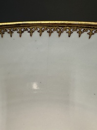 A fine large Chinese Canton famille rose 'Mandarin subject' bowl, Qianlong