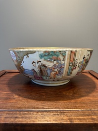 A fine large Chinese Canton famille rose 'Mandarin subject' bowl, Qianlong