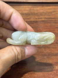 Tien Chinese jade sculpturen van dieren, Qing