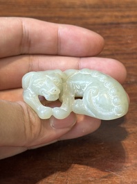 Tien Chinese jade sculpturen van dieren, Qing