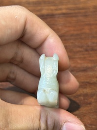 Tien Chinese jade sculpturen van dieren, Qing
