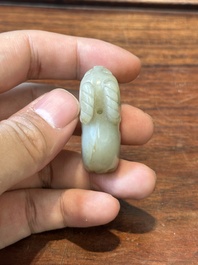 Tien Chinese jade sculpturen van dieren, Qing