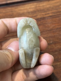 Tien Chinese jade sculpturen van dieren, Qing