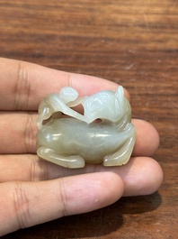 Tien Chinese jade sculpturen van dieren, Qing