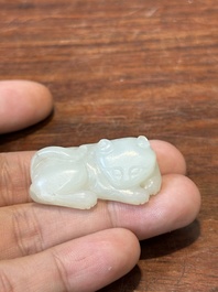 Tien Chinese jade sculpturen van dieren, Qing
