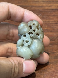 Tien Chinese jade sculpturen van dieren, Qing