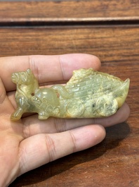 Tien Chinese jade sculpturen van dieren, Qing