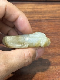 Tien Chinese jade sculpturen van dieren, Qing