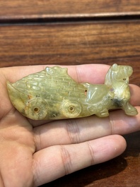 Tien Chinese jade sculpturen van dieren, Qing