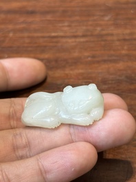 Tien Chinese jade sculpturen van dieren, Qing