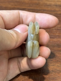 Tien Chinese jade sculpturen van dieren, Qing