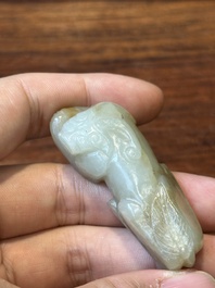 Tien Chinese jade sculpturen van dieren, Qing