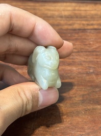 Tien Chinese jade sculpturen van dieren, Qing