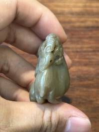 Tien Chinese jade sculpturen van dieren, Qing