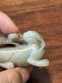 Tien Chinese jade sculpturen van dieren, Qing