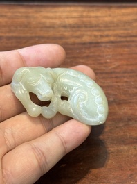 Tien Chinese jade sculpturen van dieren, Qing