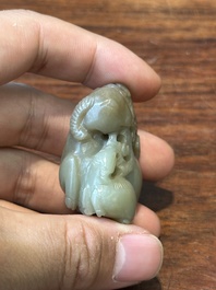 Tien Chinese jade sculpturen van dieren, Qing