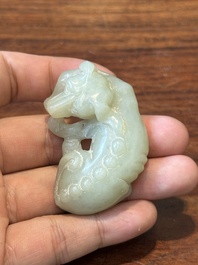 Tien Chinese jade sculpturen van dieren, Qing