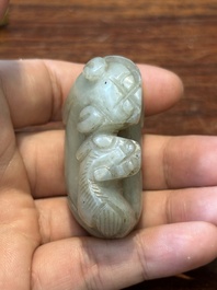 Tien Chinese jade sculpturen van dieren, Qing