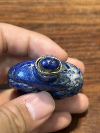 Zeven gevarieerde Chinese snuifflessen in edelsteen, bloedkoraal, glas en barnsteen, 19e eeuw