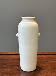 A Chinese Dehua blanc de Chine vase with floral anhua design, Kangxi