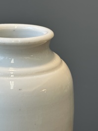 A Chinese Dehua blanc de Chine vase with floral anhua design, Kangxi