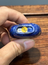 Zeven gevarieerde Chinese snuifflessen in edelsteen, bloedkoraal, glas en barnsteen, 19e eeuw