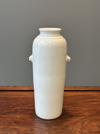 A Chinese Dehua blanc de Chine vase with floral anhua design, Kangxi