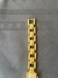 Vintage two-tone 18k gold Rolex, small ladies precision wristwatch, double fold clasp, 2nd/3rd quarter 20th C.