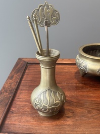 Service &agrave; encens en bronze pour le march&eacute; islamique, Chine, 17/18&egrave;me
