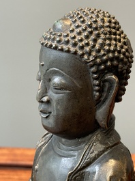 A Chinese bronze sculpture of Buddha, Ming