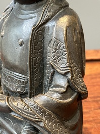 A Chinese bronze sculpture of Buddha, Ming
