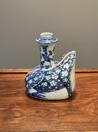 A Chinese blue and white 'frog' kendi, Wanli
