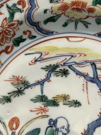 Plat en porcelaine de Chine wucai de type ko-sometsuke pour le Japon, Tianqi