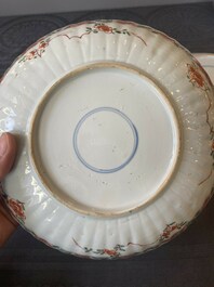 Three Chinese famille verte 'phoenix and peony' plates, Kangxi