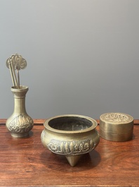 Service &agrave; encens en bronze pour le march&eacute; islamique, Chine, 17/18&egrave;me