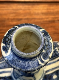 A Chinese blue and white 'frog' kendi, Wanli