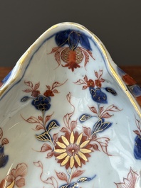 Sauci&egrave;re en porcelaine de Chine de style Imari, ancienne collection d'Auguste le Fort, Kangxi