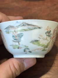 Tasse et soucoupe en porcelaine de Chine famille rose aux armes de Beekman de Z&eacute;lande pour le march&eacute; hollandais, Yongzheng