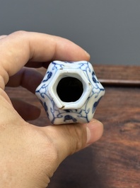 Seven Chinese blue and white 'Long Eliza' miniature vases, Kangxi