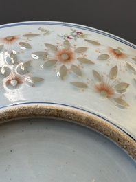 Two Chinese famille rose dishes, Kangxi and Shen De Tang 慎德堂 mark, 19th C.
