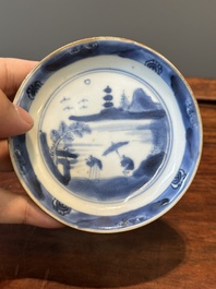 Een verzameling van 23 Chinese koppen en schotels, Kangxi/Qianlong