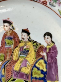 Two Chinese Canton famille rose plates, 19th C.
