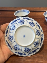 Een verzameling van 23 Chinese koppen en schotels, Kangxi/Qianlong