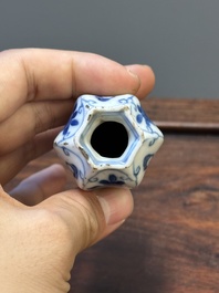 Seven Chinese blue and white 'Long Eliza' miniature vases, Kangxi