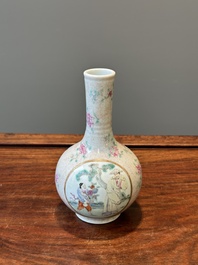 A Chinese famille rose bottle vase, Qianlong mark, Republic