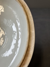 A Chinese export monogrammed blue-enameled and gilt tureen and cover, Qianlong