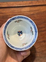 A rare Chinese reticulated double-walled famille verte cup, Kangxi