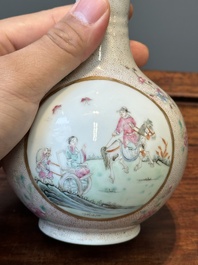A Chinese famille rose bottle vase, Qianlong mark, Republic